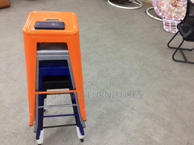 Modern Style Stackable Metal High Bar Stool · Photo 6
