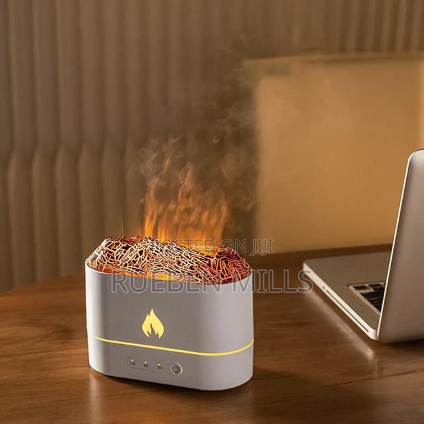 Colorful White Label Flame Design Mist Diffuser Humidifier · Photo 1