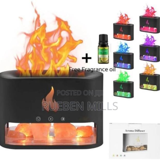 Black Fire Place Flame Essential Oil Diffuser Humidifier · Photo 1