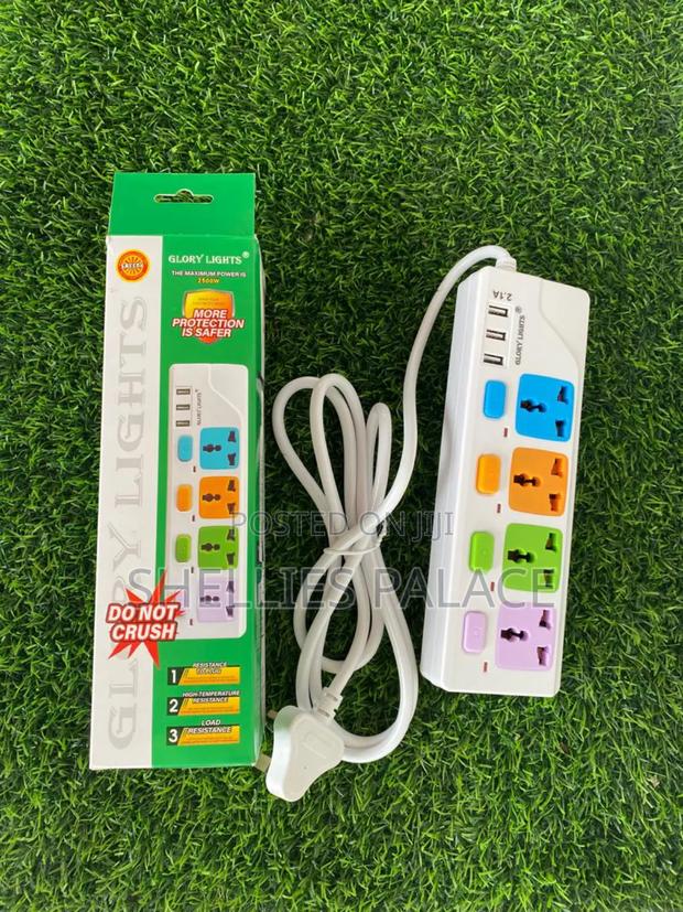 4uk Plug With 3usb Universal 3m Power Way Extension Cord · Photo 4