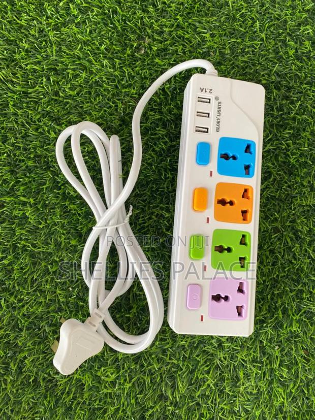 4uk Plug With 3usb Universal 3m Power Way Extension Cord · Photo 3