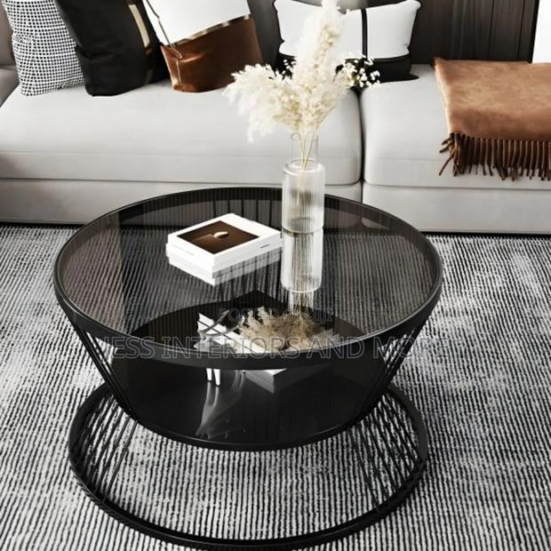 Center Table With Tempered Glass Top(Black) · Photo 1
