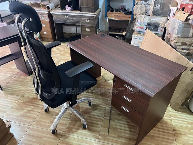 1.2m Office Table With Drawers and Swivel Chair · Photo 2