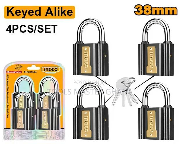 4pcs Key-alike Iron Padlock Set - Diplk4382 · Photo 1