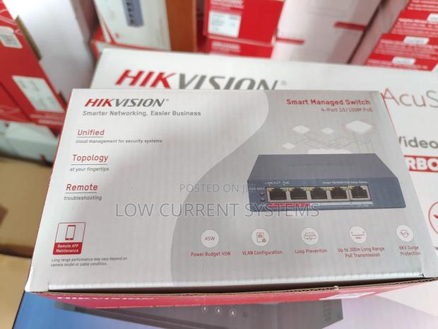 Hikvision Poe Switch 4 Port Fast Ethernet Unmanaged 1 Uplink · Photo 2