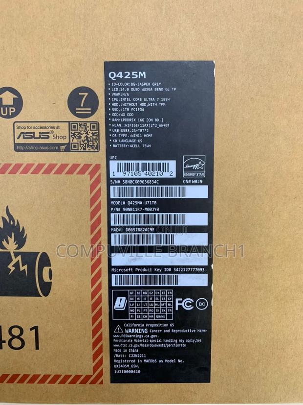 New Laptop Asus Q524UQ 16GB Intel Core Ultra 7 SSD 1T · Photo 2