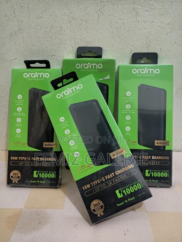 Oraimo Toast 15 Flash 10000mah Fast Charging Power Bank · Photo 1