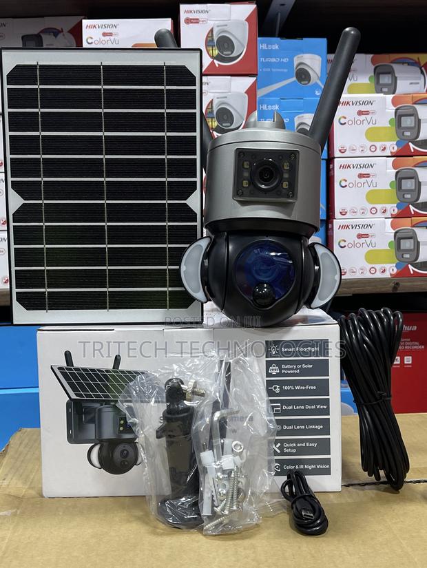 Ubox Outdoor 4g Panorama 6mp Solar Camera With Flash · Photo 1