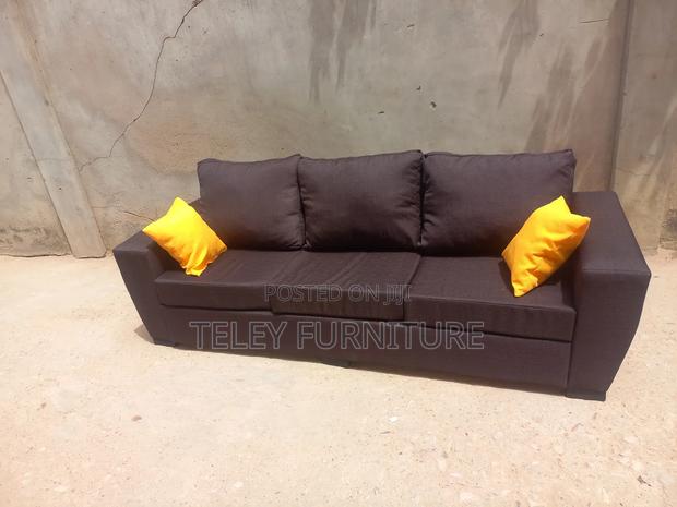 New Brown 3 Seater Sofa · Photo 1