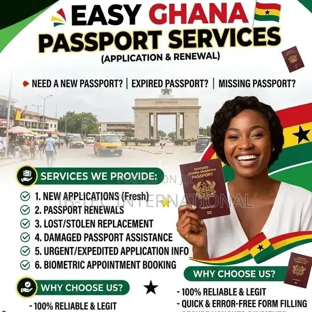Ghana Passport, Birthcert And Visa Application · Photo 1