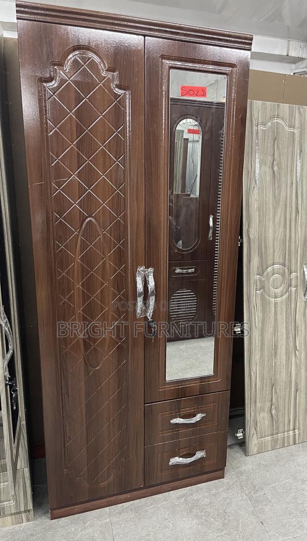 Modern Foreign Two Door Wardrobe With Mirror and Drawers · Photo 2