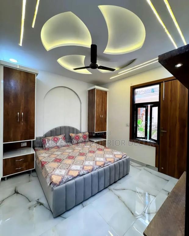 Quality P O P, TV Stand, Arc Design, Skimming, Wall Design