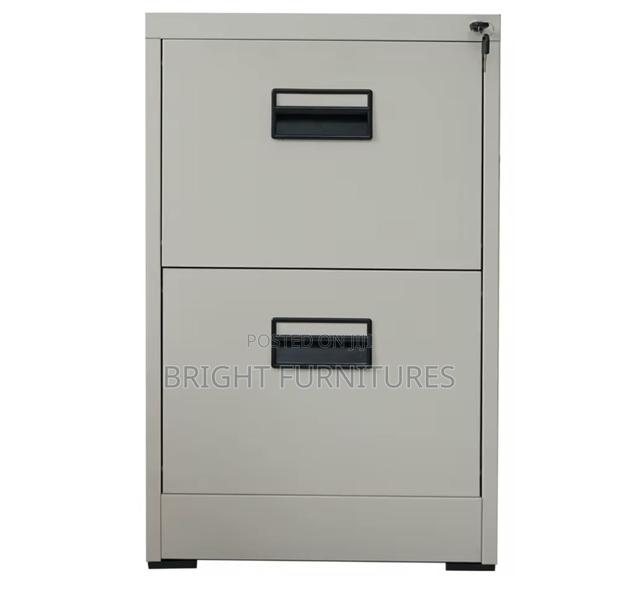 Modern Home Office 2 Drawer Vertical Metal Storage Cabinet · Photo 1
