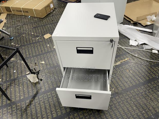 Modern Home Office 2 Drawer Vertical Metal Storage Cabinet · Photo 4