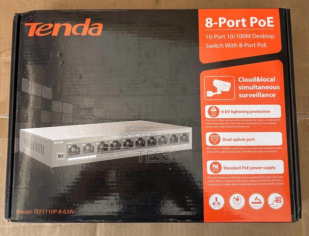 Tenda 8ports Gigabit Poe Switch+2uplink Tef1110p-8-63w · Photo 1