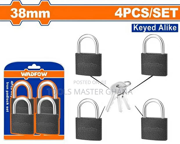 4pcs Key-alike Iron Padlock Set # Wpd5444 · Photo 1