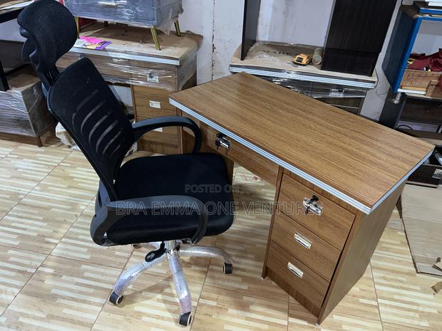 120x50cm Brand New Table With Drawers and Chair · Photo 1