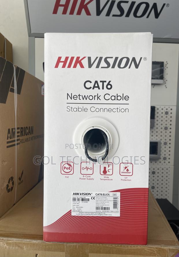 Hikvision Pure Copper Cat6 Cable Ds-1ln6outpe Full Copper · Photo 2