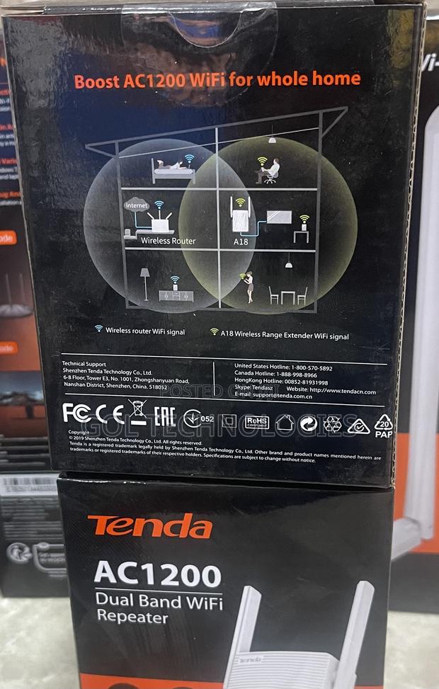 Wifi Range Extender Tenda Ac1200 A18 Dual Band Wifi Repeater · Photo 3