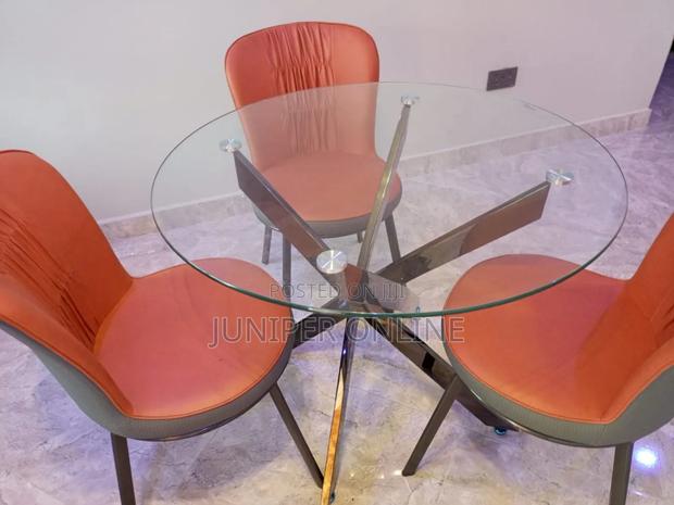 Glass Dinning Set 3chairs · Photo 1