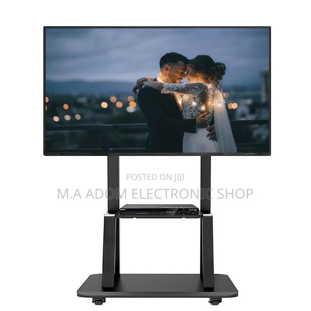 Multi Purpose Metallic Tv Cart 33”To 80” · Photo 1