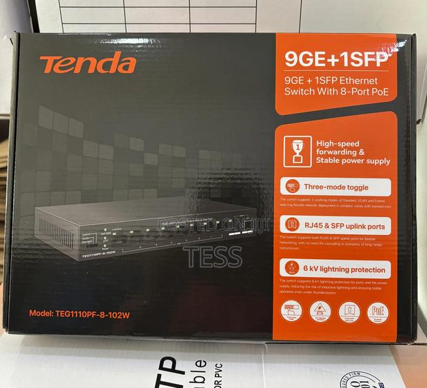 Tenda 8 Port Gigabit Poe Switch Teg1110pf-8-102w · Photo 1