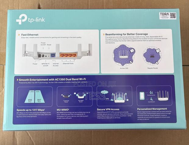 Tp-Link Archer C60 Ac1350 Wireless Dual Band Router · Photo 2