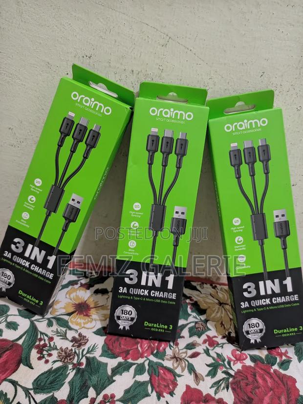Oraimo Duraline 3a 3in1 Charging Cable 1.2m · Photo 2