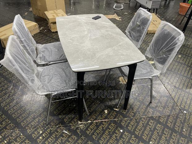 Dining Table With 4 Chairs With Marble Top · Photo 2