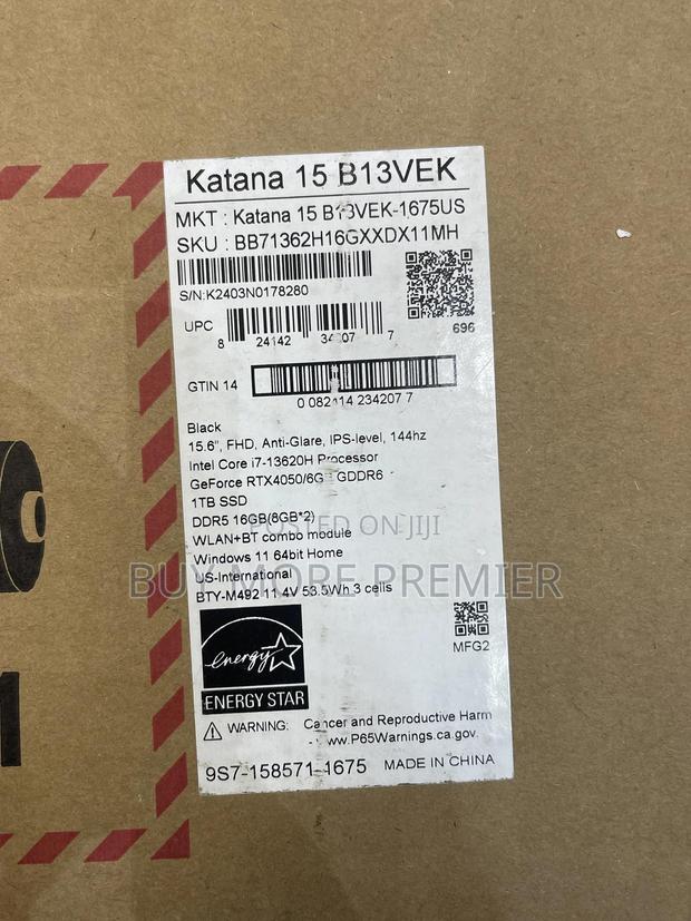 New Laptop MSI Katana 15 16GB Intel Core i7 SSD 512GB · Photo 3