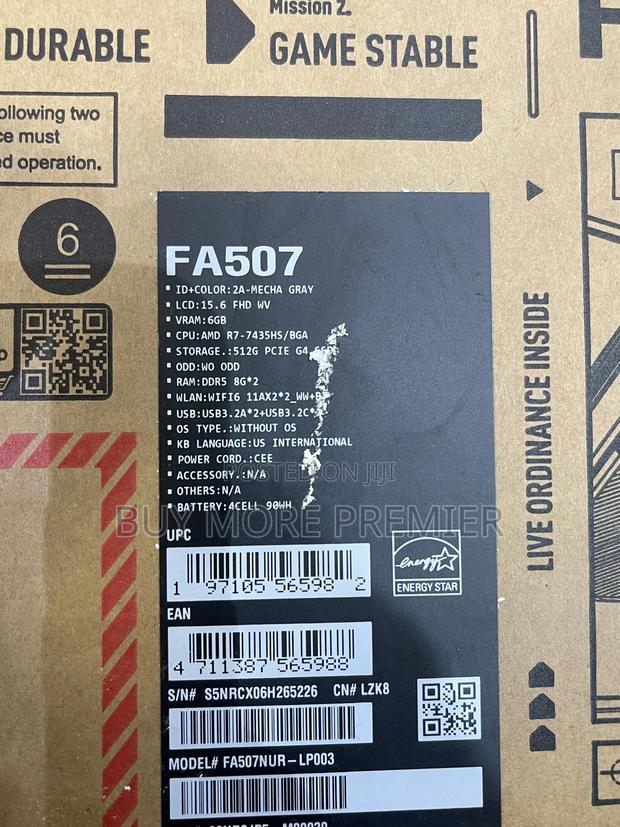 New Laptop Asus TUF Gaming A15 16GB AMD Ryzen 7 SSD 512GB · Photo 3