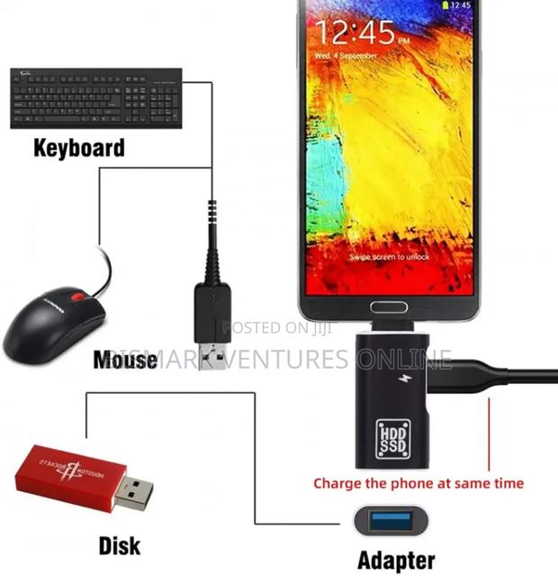 2in1 Usb-C Type-C to Usb 3.0 Female Otg Dc Power Adapter · Photo 2