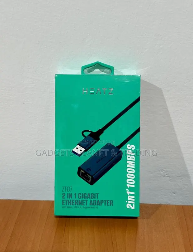 Heatz 1gbps 2-in-1 Ethernet Adapter With 500mm Cable · Photo 1