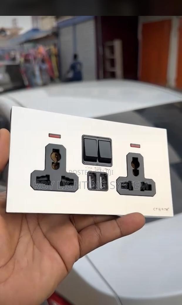 Stainless Steel Usb Double Socket. · Photo 1