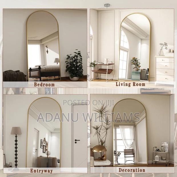 Arched Oversized Full Length Dressing Mirror With Stand · Photo 3