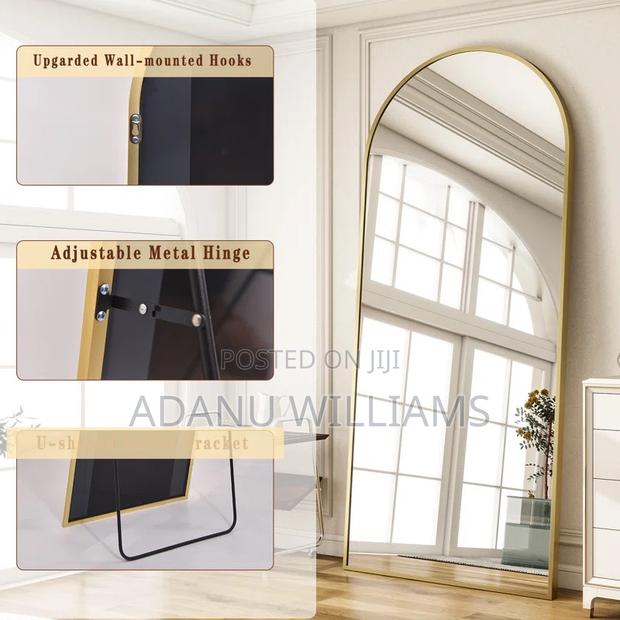 Arched Oversized Full Length Dressing Mirror With Stand · Photo 4