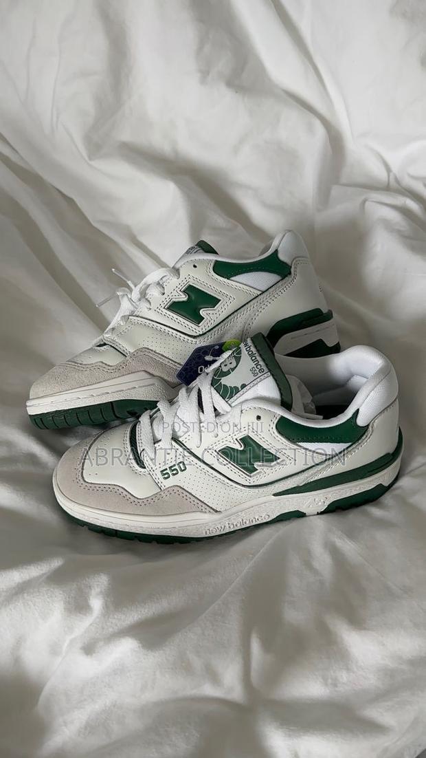 New Balance Unisex Sneakers White/Green · Photo 2