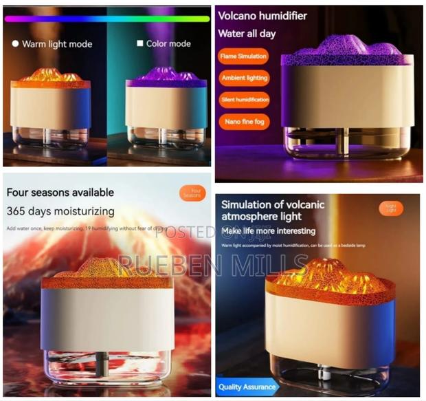 Artificial Volcano Atmosphere Light Diffuser Humidifier · Photo 2