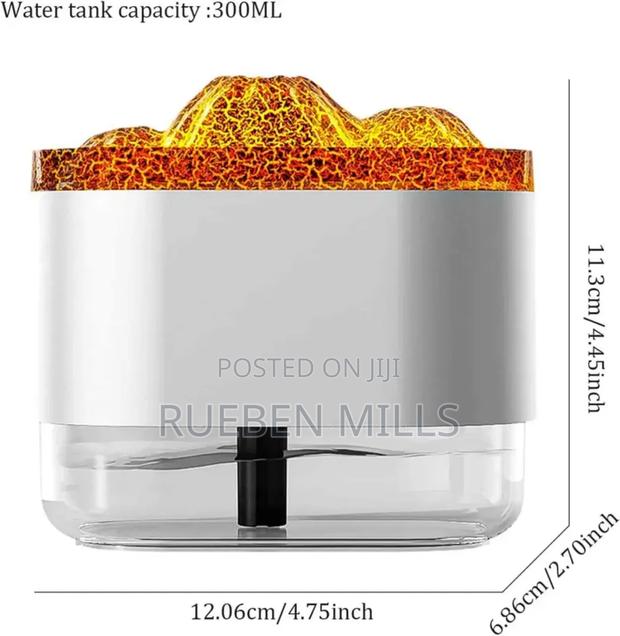 Flame Volcano Humidifier Diffuser With 2 Spray Modes - A331 · Photo 2