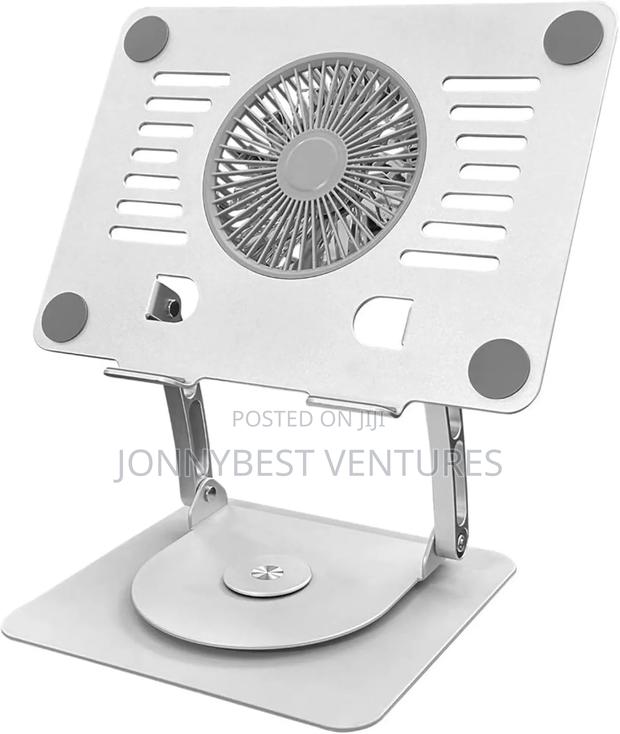 Rotatable 360 Laptop Stand With Fan · Photo 2