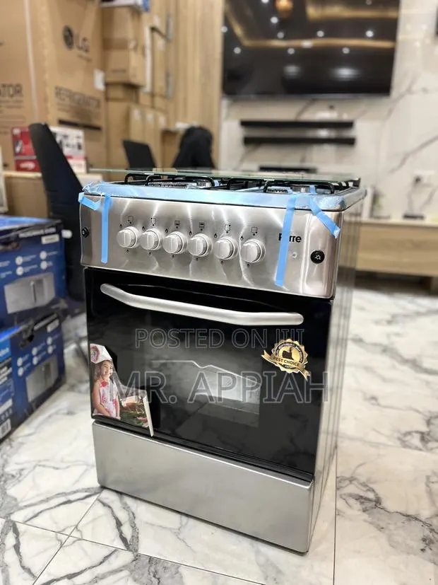 Get Authentic Ferre 60x60cm Gas Oven Glass Lid Burner(Gray) · Photo 1