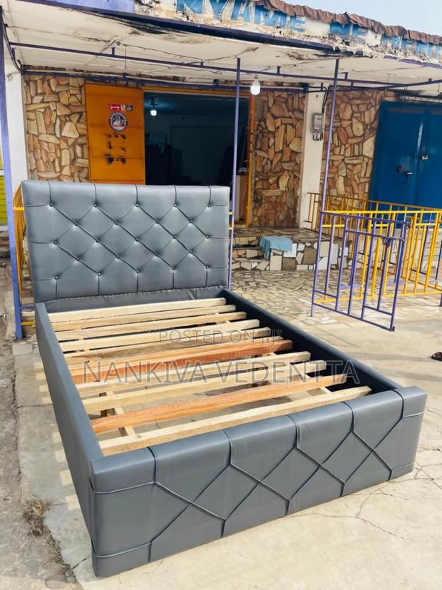 Dark Ash Double Bed Frame · Photo 1