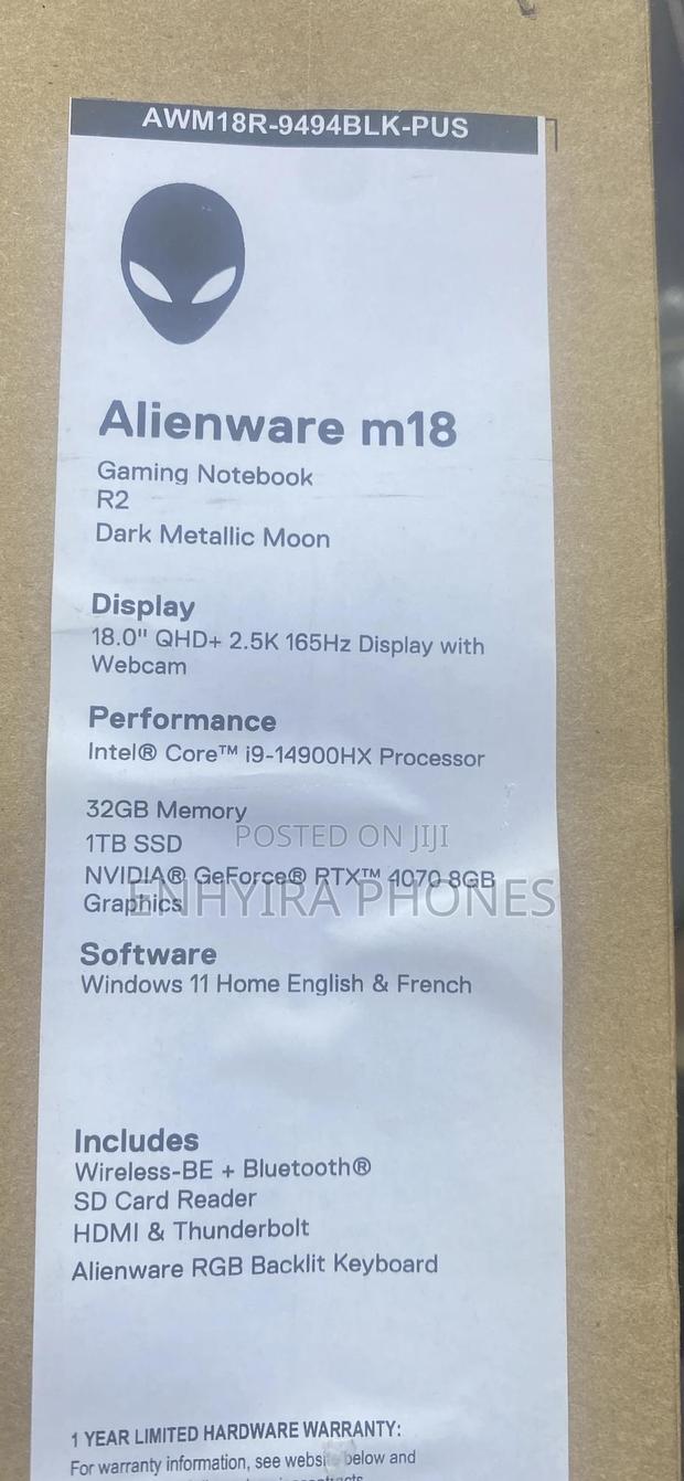 New Laptop Alienware M17x R2 32GB Intel Core i9 SSD 1T · Photo 2