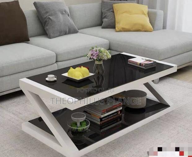 Z Shape Glass Center Table / Living Room Table · Photo 1