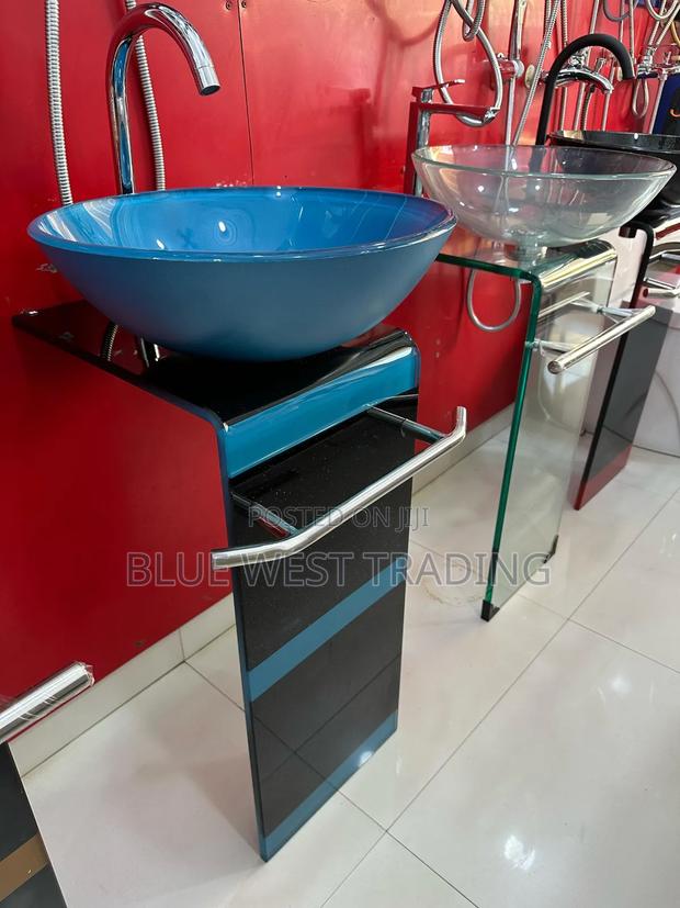 Glass Handwash Basin (Blue Black) · Photo 1