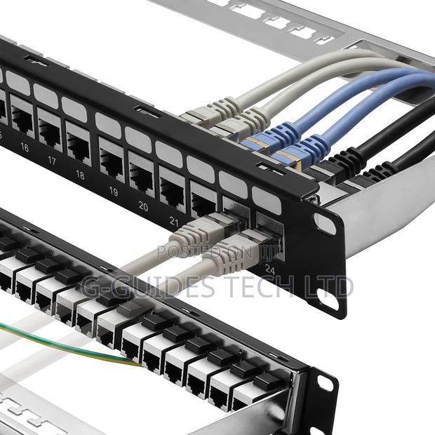 24-Port Patch Panel Cat6, 24port Pass Through Patch Panel · Photo 1