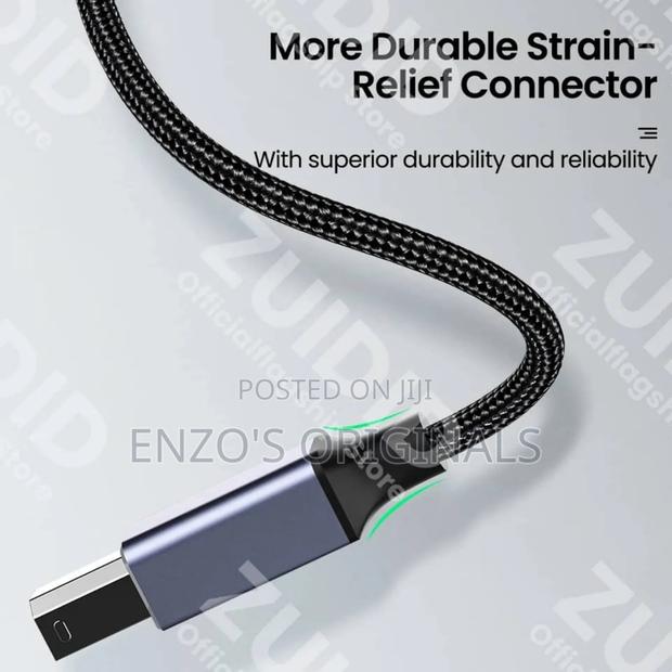 Usb-C to Printer Cable Usb Type B 2m Length Braided High Quality · Photo 4