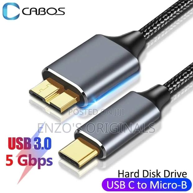External Hard Disk Data Cable Usb-C to Usb 3.0 Micro B · Photo 1