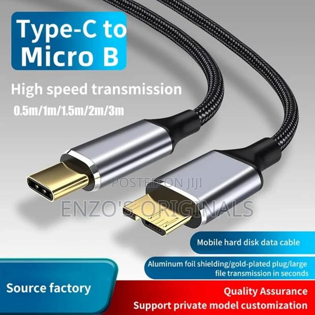 External Hard Disk Data Cable Usb-C to Usb 3.0 Micro B · Photo 2