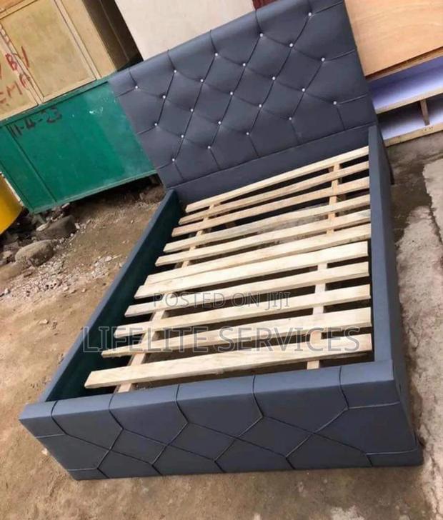 Designed Bed Frame \Leather Covered Double Suze · Photo 1